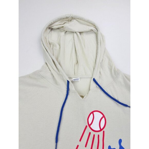 Dodgers Size Medium Adult Bone Color UCLA Health Pullover Lightweight Hoodie - Picture 5 of 11